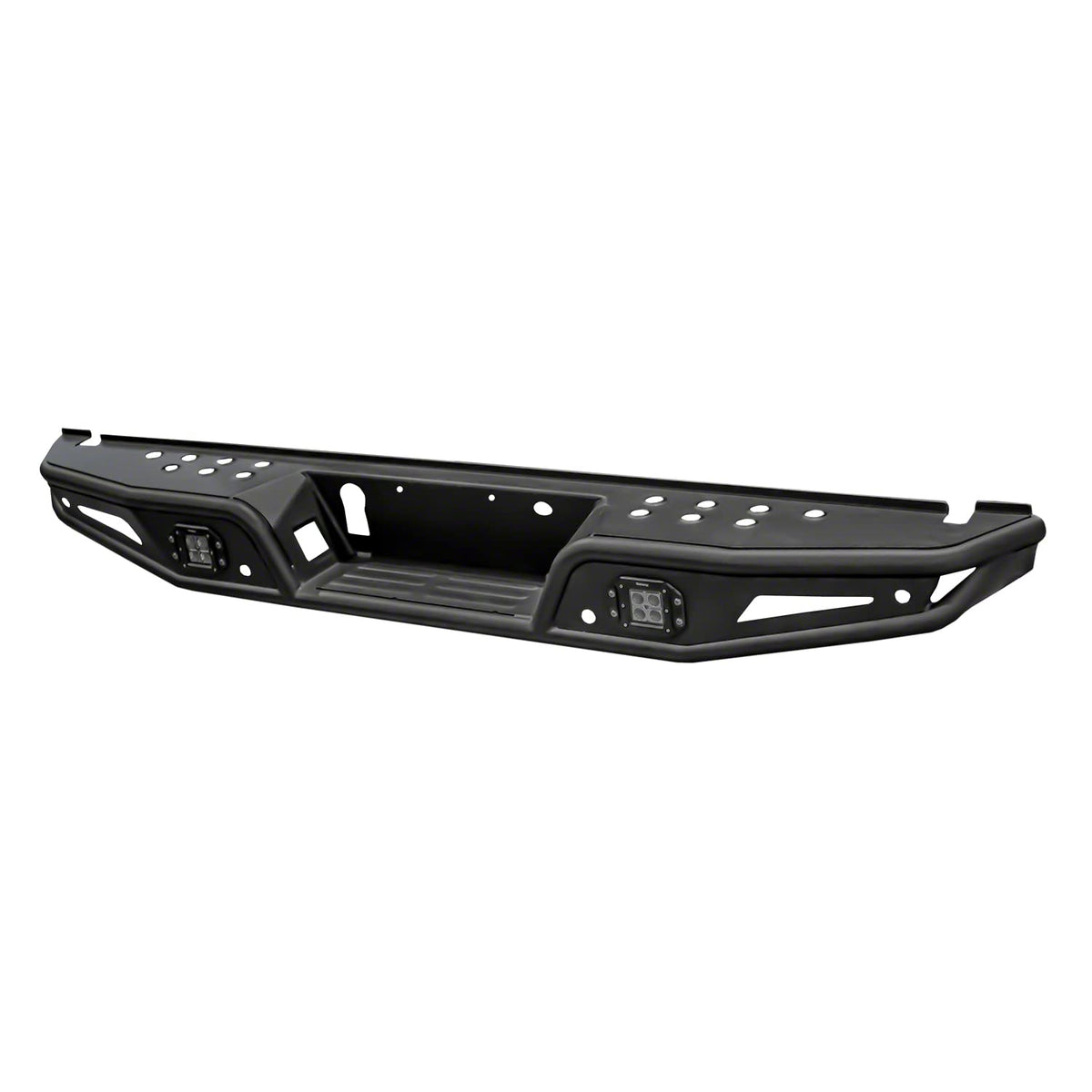TRAILFX RPRB004TI TrailFX Pre Runner Rear Bumper Fits 2017-2020 Ford F-150 Matte Black Titanium Powder Coated Steel, One-Piece Direct Fit, OE Sensor and Hitch Compatible, Bolt-On Rear Bumper TrailFX RPRB004TI