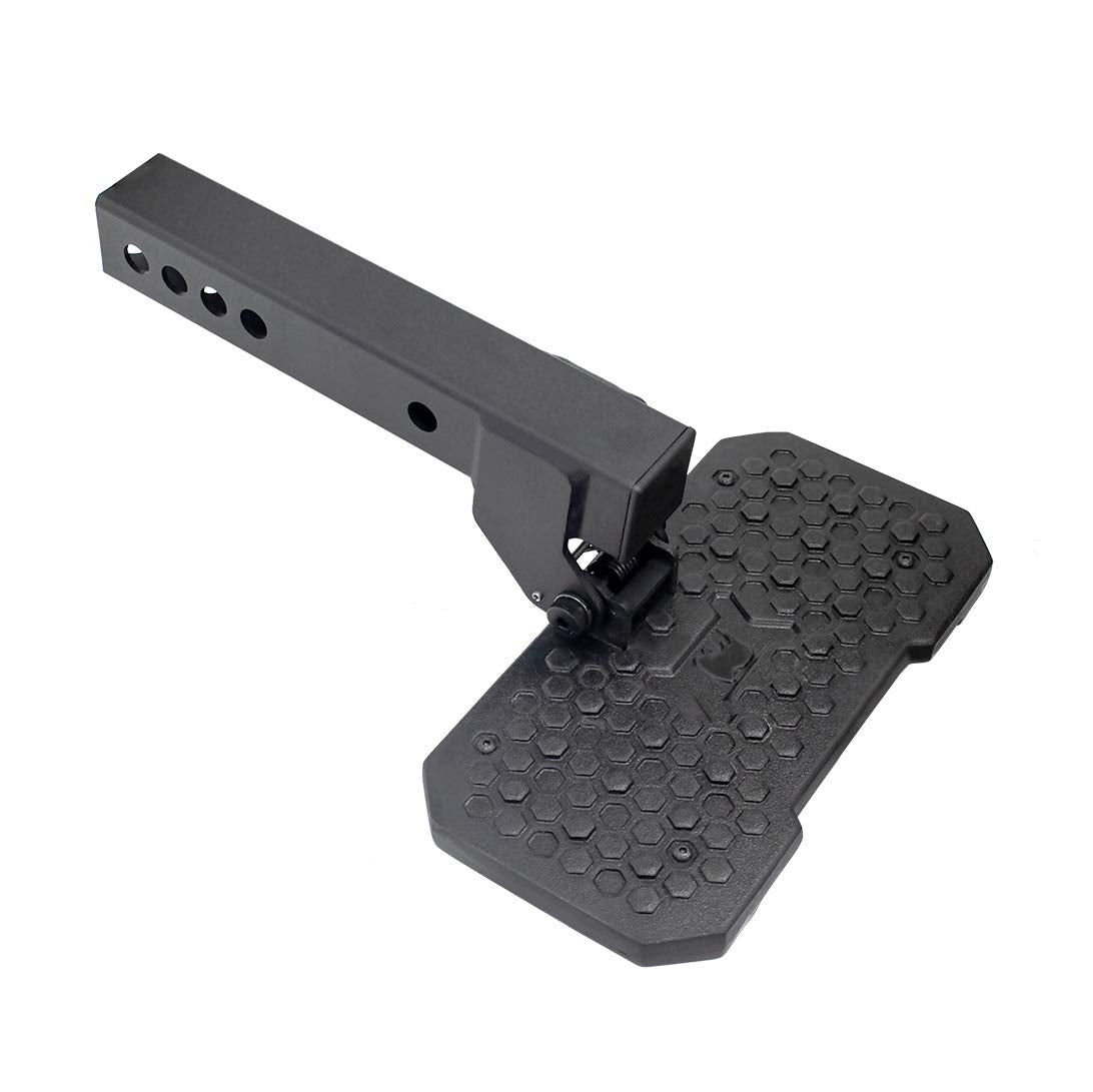GO RHINO HS2012T Go Rhino HS-20 Recoil Hitch Step | 12" Mild Steel, Textured Black | HS2012T | Fits 2" Receivers