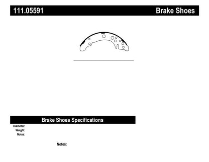 CENTRIC PARTS 111.05591 Centric Parts 111.05591 PREMIUM BRAKE SHOES