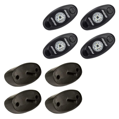 Rigid Industries 652-400203 RIGID INDUSTRIES Rock Light Kit 4 Cool White For Night Crawling and Off Road Vehicles