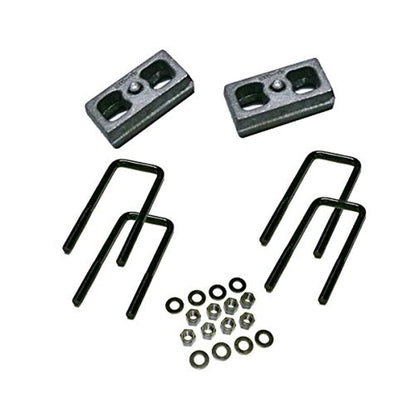 SUPERLIFT 3225 RealTruck SUPERLIFT SUSPENSION 2" Block Kit for Suburban/Blazer/Tahoe | Rear Lift Blocks, U-Bolts, & Hardware | 3225 | Fits 1988-1998 GM 1500 Pickup & 1992-1999 1500 Suburban, Blazer, and Tahoe