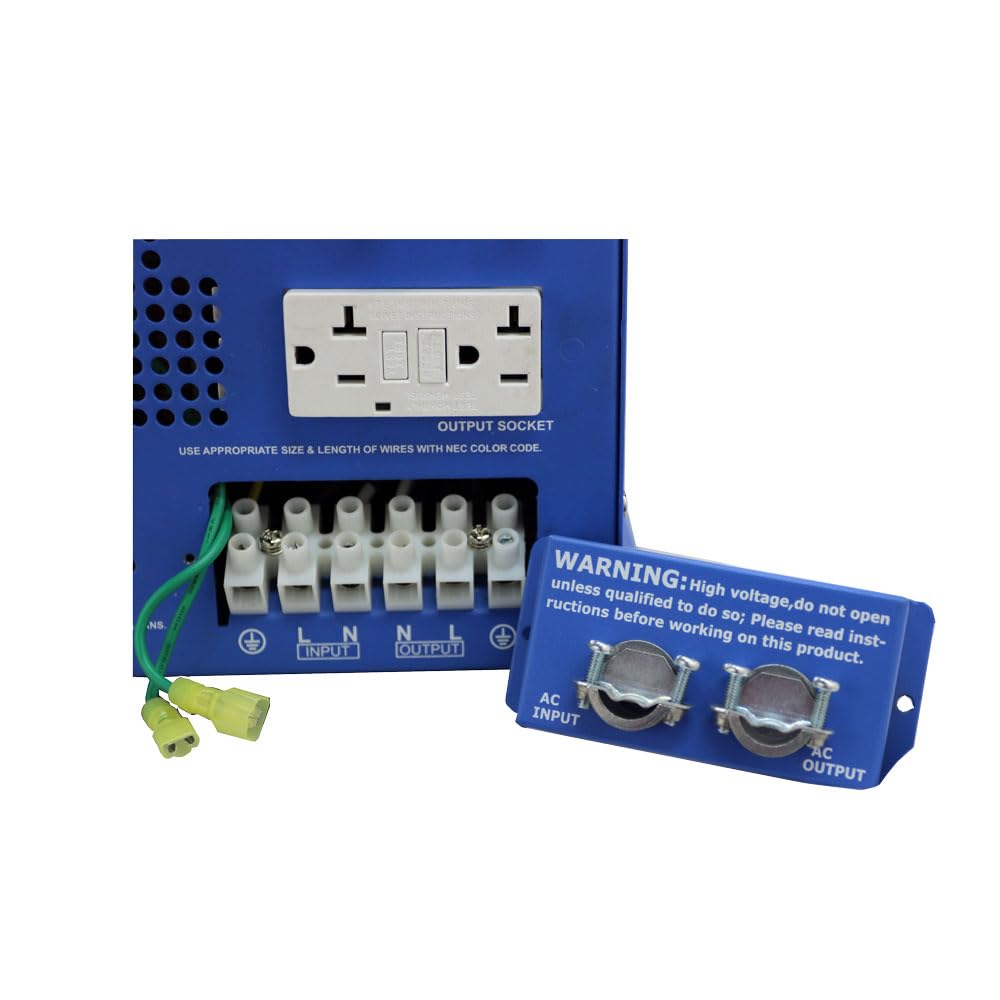 AIMS POWER PICOGLF30W12V120VR AIMS 3000W 12V Pure Sine Inverter Charger w/Transfer Switch 120V Backup