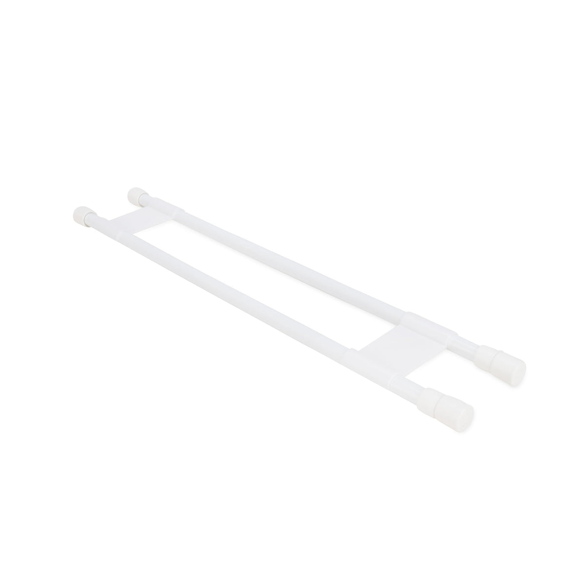 CAMCO 44074 Camco 34" Double RV Refrigerator Bar -Holds Food and Drinks in Place During Travel - Prevents Messy Spills - Spring Loaded and Extends Between 19" and 34" - White (44074)