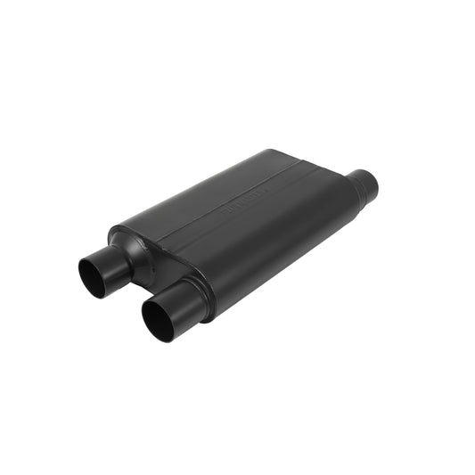 FLOWMASTER 842583 Flowmaster 842583 80 Series Muffler 409S - 2.50 Offset In and 2.50 Dual Out - Aggressive Sound