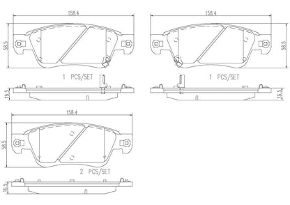 BREMBO P56080N Brembo P56080N Premium Ceramic Front Disc Brake Pad Set INFINITI OE# D1060JK000