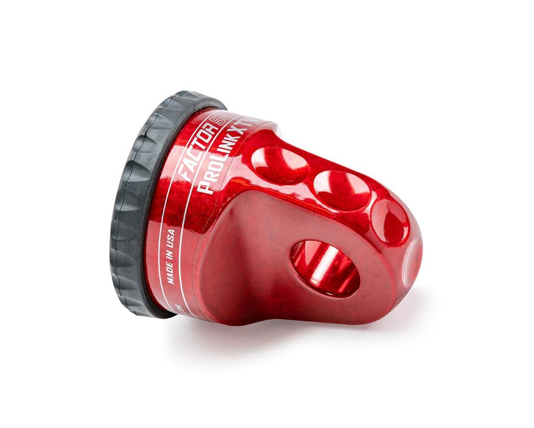 FACTOR 55 00110-01 Factor 55 00110-01 Prolink XTV Shackle D Ring for use with Steel Cables Synthetic Ropes up to 5/16 in Max Load Rating 6000 lb Ultimate Failure 22,000 lb Ideal for 4x4 Off Road Trips - Red