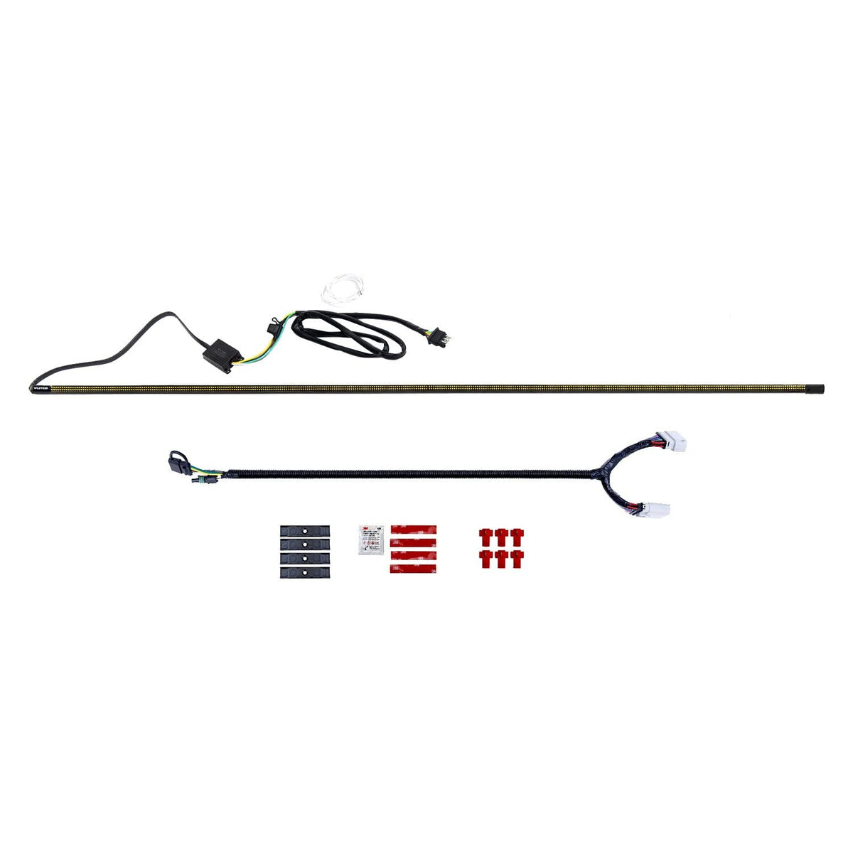 Putco 9200918-04 Putco 18" Pair Blade LED Tailgate Light Bar Red/Amber/White LEDs & Plug-N-Play Quick Connect Harness - Fits Jeep Wrangler 2007-2018 / Ram Truck 2019-2025