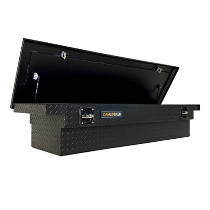 CAMLOCKER S71LP_MB CAMLOCKER S71LPMB 71 Inch Low Profile Crossover Tool Box, Heavy Duty Aluminum, Matte Black, Secure Storage For Pickup Trucks, Weather Tight Construction, with Sliding Tool Tray Organizer, Made in USA