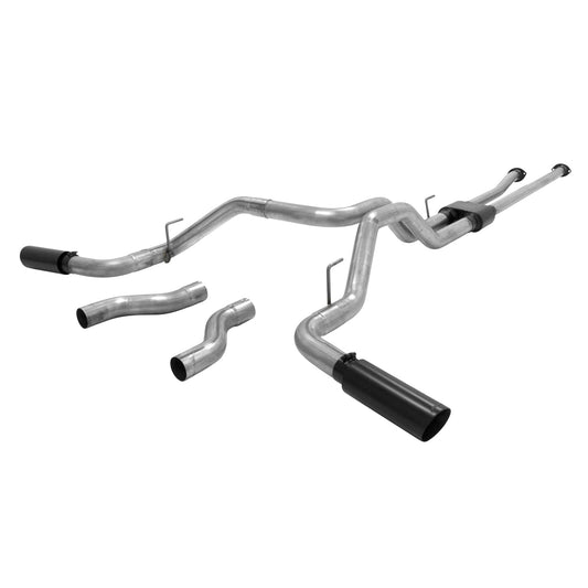 FLOWMASTER 817692 Flowmaster 817692 Outlaw Cat-Back Exhaust Kit 3 Inch Stainless Steel Dual 4 Inch Black Stainless Tips Compatible with 2009-2021 Toyota Tundra 4.6L 4.7L 5.7L exc Reg Cab Short Bed Double Cab Long Bed