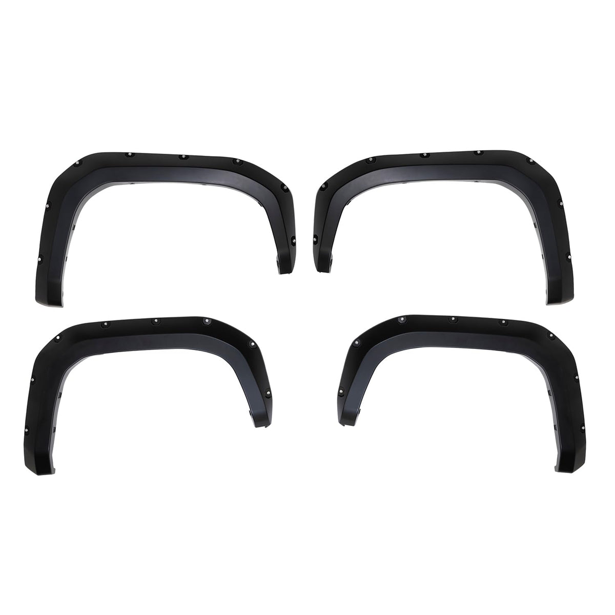 TRAILFX TFT3005S TrailFX Fender Flare TFT3005S, Pocket Style, 2.8 Inch Front/ 5.9 Inch Rear Tire Coverage, Black Smooth Paintable Finish, Set of 4, Fits 2024-2026 Toyota Tacoma