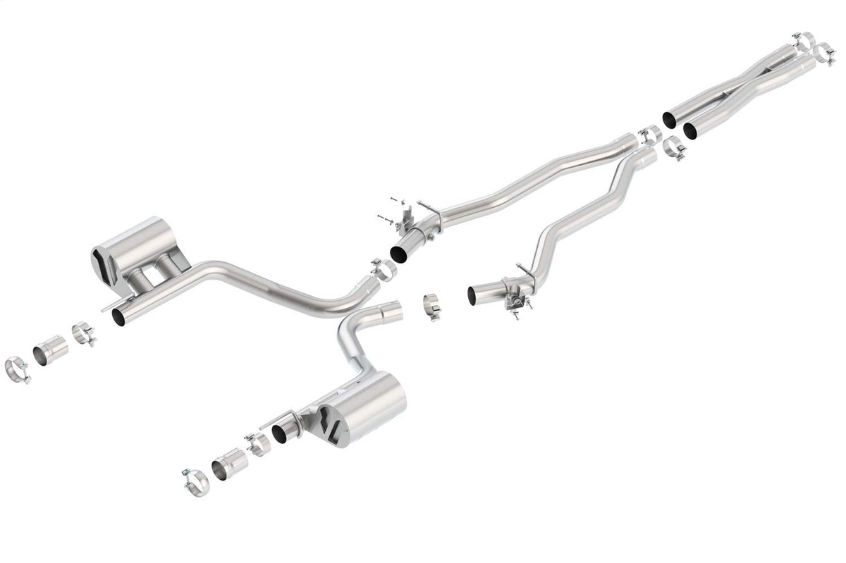 Borla 140641 BORLA 140641 Cat-Back System for 2015-2023 Dodge Challenger SRT 392/392 Hemi/Scat Pack 6.4L V8 AT/MT RWD With MDS (cyl. deactivation) Valves. BORLA Does NOT Include Tips Use Factory Bezel/Valance.