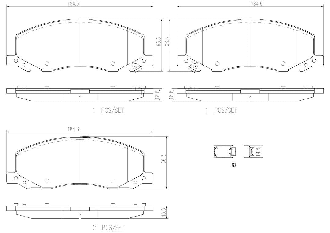 BREMBO P59058N Brembo P59058N Premium Ceramic Front Disc Brake Pad Set BENTLEY/OPEL/SAAB/VAUXHALL OE# 1605202