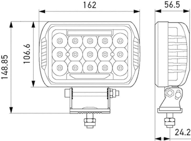 HELLA 358154051 Hella ValueFit 450 LED Series - LED Driving Lamp Kit – Universal Off-Road Light for Pickup Trucks, ATV, SUV, 4x4, Jeep, Tractors / 358154051
