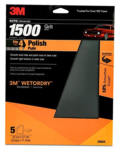 3M 32023 3M 32023 Job Packed Abrasives Imperial Wetordry Sheet, 9 X 11 in. 1500, 5 Sheets per Pack