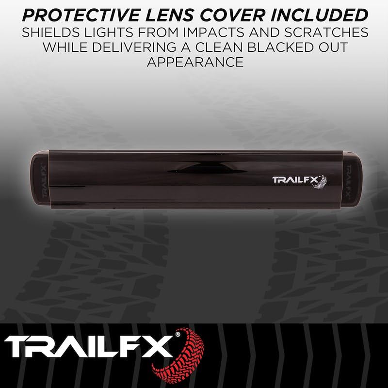 TRAILFX 10SRBKCM TrailFX 10SRBKCM Light Bar 10 Inch Single Row LED 45W Combo Spot and Flood Lights 3780 Raw Lumens Black Aluminum Housing IP67 with Brackets and Installation Hardware