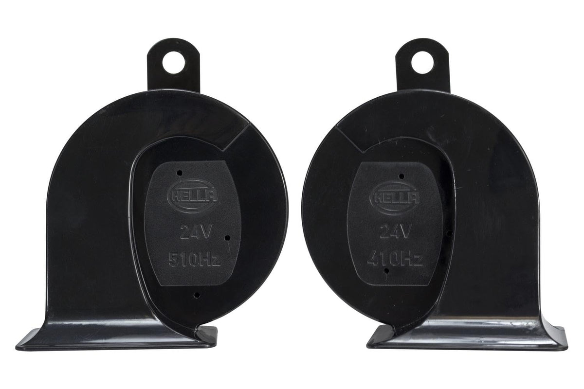 Hella 940800821 Black 24V BX Trumpet Horn Kit (Universal Fit
