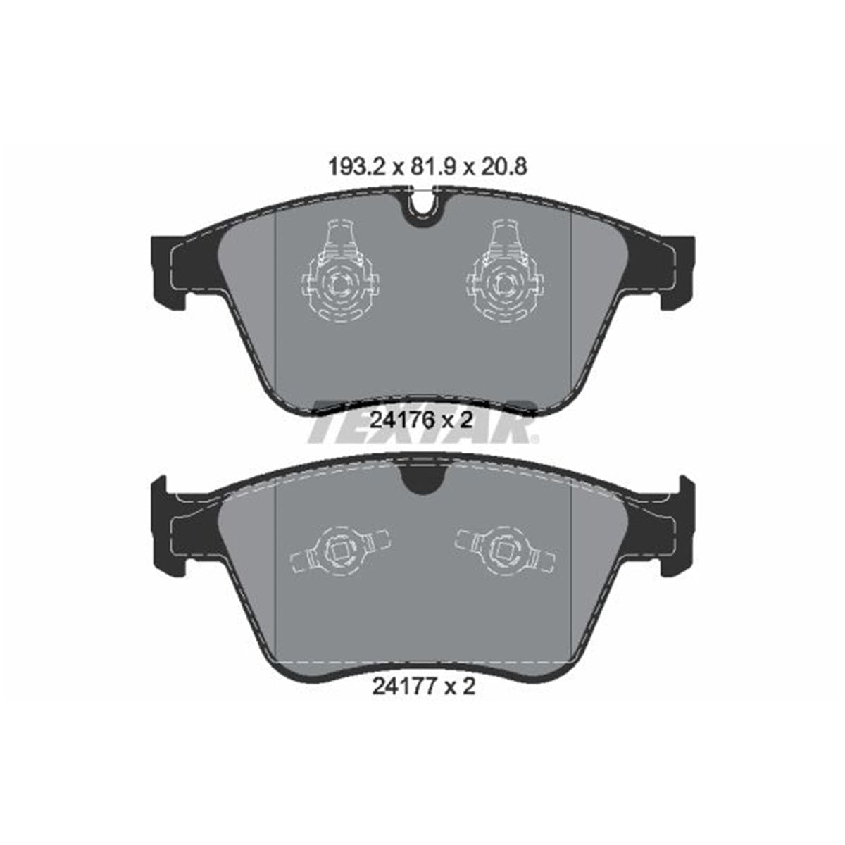 TEXTAR 2417601 Textar 2417601 BRAKE PAD SET