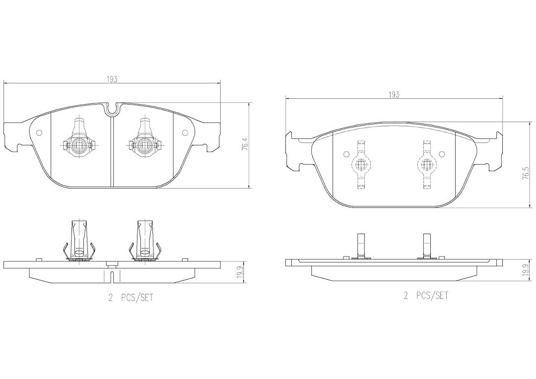 BREMBO P85128N Brembo P85128N Premium Ceramic Front Disc Brake Pad Set AUDI OE# 4H0698151E