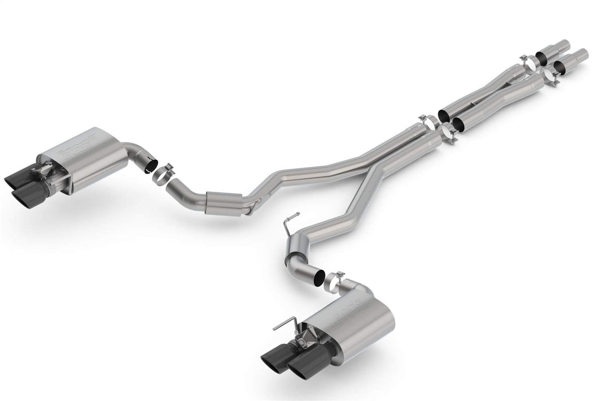 BORLA 140742BC BORLA 140742BC Cat-Back Exhaust System for 2018-2023 Ford Mustang GT (Incl. Bullitt Models) 5.0L V8 Automatic/Manual Trans. With Active Valve Performance Exhaust. NOT Recommended For Convertible.