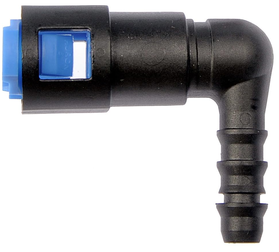 DORMAN 800-091 Dorman 800-091 Fuel Line Quick Connector 90 Degree Angle 3/8 In Steel To 5/16In Nylon Tubing, 2 Pack Universal Fit