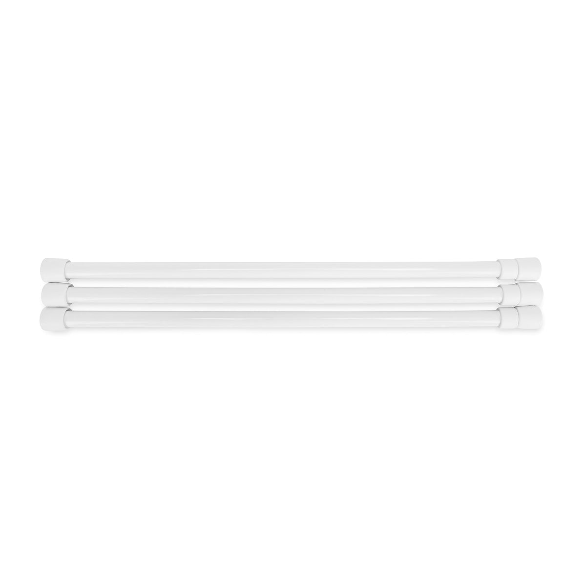 CAMCO 44053 Camco 44053 28" RV Refrigerator Bar - Holds Food and Drinks in Place During Travel - Prevents Messy Spills - Spring Loaded and Extends Between 16" and 28" - 3 Pack - White (44074)