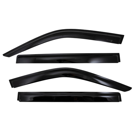 TRAILFX 4888H TrailFX Acrylic Rainguards Fits 2022-2025 Toyota Tundra Crew Max Low Profile Tape-On Smoke Window Vents Outside Channel Mount Set of 4 Rain Guards TrailFX 4888H