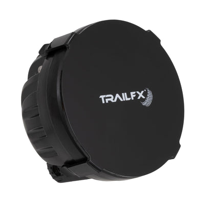 TRAILFX 3RNDF1 TrailFX 3RNDF1 Round Lights LED Utility Work Light 3.5 Inch 18W Flood Beam 1440 Raw Lumens Black Aluminum IP67 and IP69K Pedestal Mount with Bracket and Installation Hardware