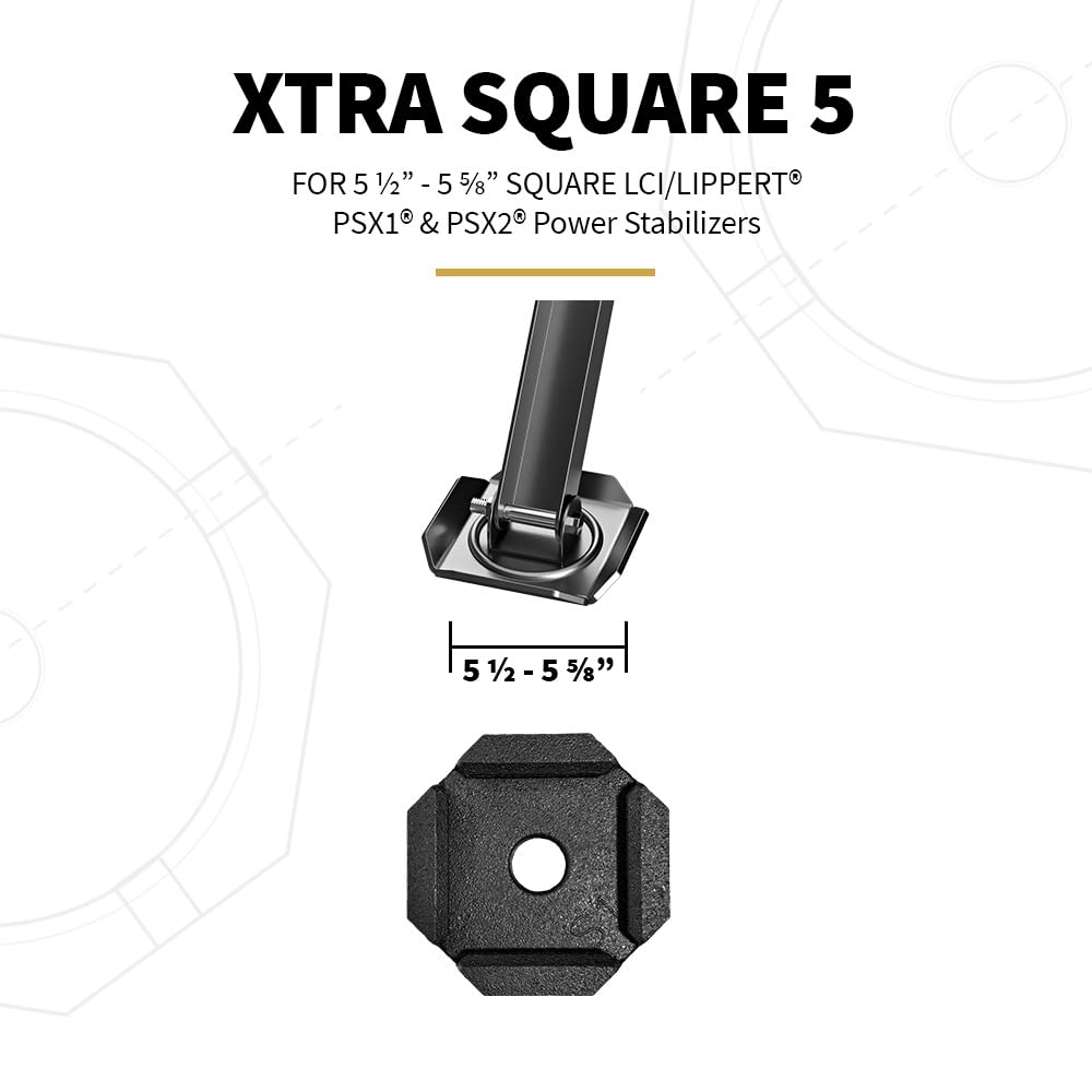 SNAPPAD XTR12SP4 SnapPad Xtra XL Plus Permanently Attached RV Leveling Jack Pads for 9 inch Front and 12 inch Rear Landing Feet (2 Xtra + 2 Xtra XL)