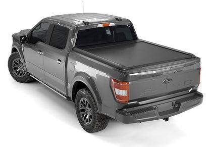TRAILFX TFX6001 TrailFX TFX6001 Hard Retractable Tonneau Cover Fits 2020-2021 Chevrolet Silverado 1500 Manual Retractable with Key Lock Black Matte Powder Coated Aluminum Top Rail Mount with T-Slot Rails