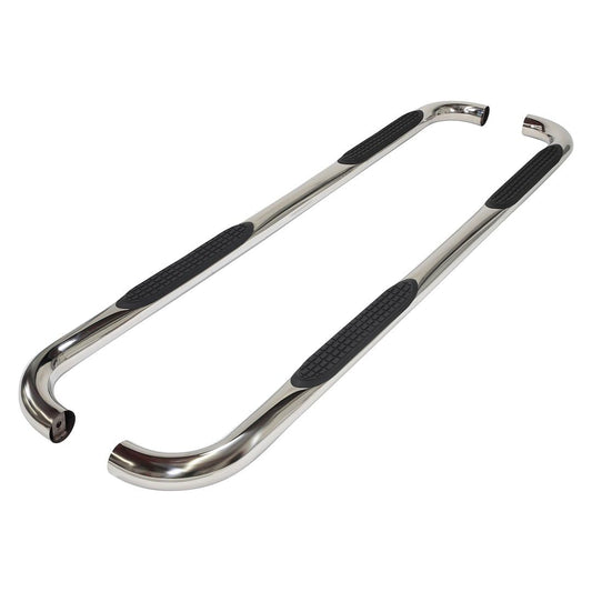 TRAILFX A0060S TrailFX Nerf Bars for Ford Ranger SuperCrew 2019-2023 3 Inch Round Bent Polished Marine-Grade Stainless Steel Side Steps with Slip-Resistant Step Pads Rocker Panel Mount Set of 2 Running Boards