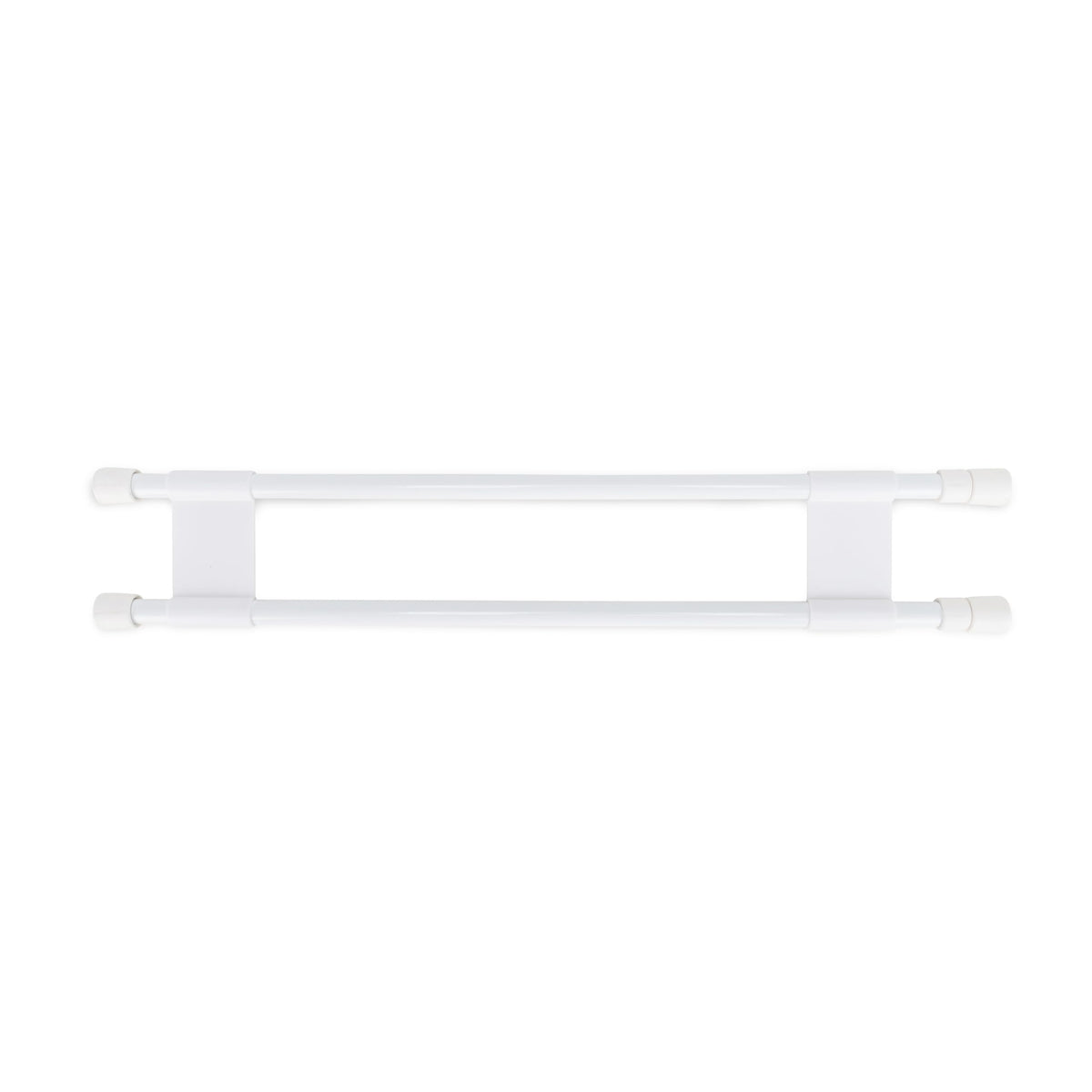 CAMCO 44074 Camco 34" Double RV Refrigerator Bar -Holds Food and Drinks in Place During Travel - Prevents Messy Spills - Spring Loaded and Extends Between 19" and 34" - White (44074)