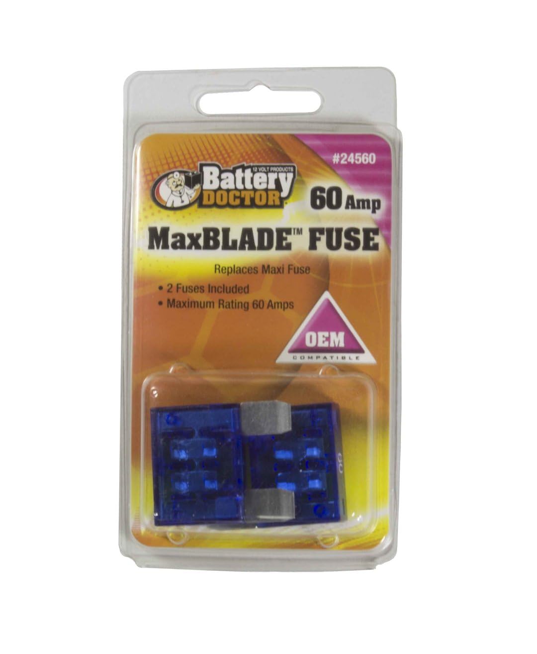 WIRTHCO 24560 WirthCo 24560 Battery Doctor 60 Amp MaxBlade Fuse, Blue, 2 Pack