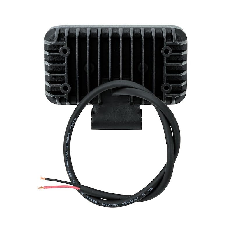 TRAILFX 3X2WLF1 TrailFX 3X2WLF1 Rectangle LED Light Utility Work Light 4.4x2.2 Inch 9W Flood Beam 1250 Raw Lumens Black Aluminum IP67 and IP69K Pedestal Mount with Installation Bracket and Hardware