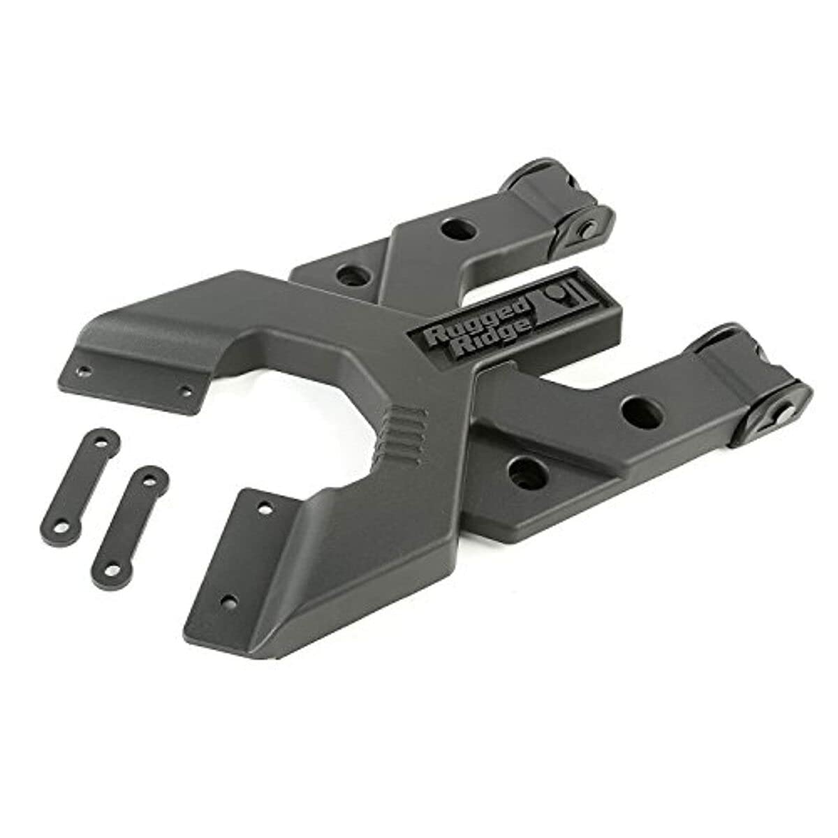RUGGED RIDGE 11546.51 Rugged Ridge HD Tire Carrier – Black, Hinge Casting, Heavy Duty – 11546.51 – Fits 2007-2018 Jeep Wrangler JK