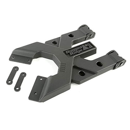 RUGGED RIDGE 11546.51 Rugged Ridge HD Tire Carrier – Black, Hinge Casting, Heavy Duty – 11546.51 – Fits 2007-2018 Jeep Wrangler JK