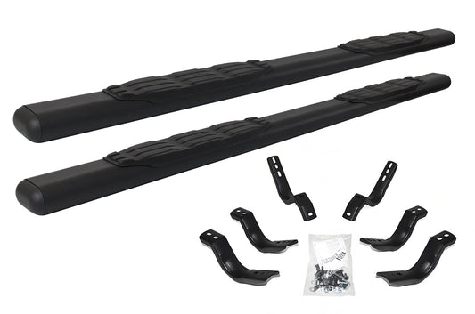 GO RHINO 105409987T Go Rhino 5" Oval 1000 Series Sidesteps & Brackets | Galvanized Steel, Textured Black | 105409987T | Fits 2010-2024 RAM 2500/3500 Crew Cab; 2011-2014 Ram 1500 Crew Cab & Others (See Description)