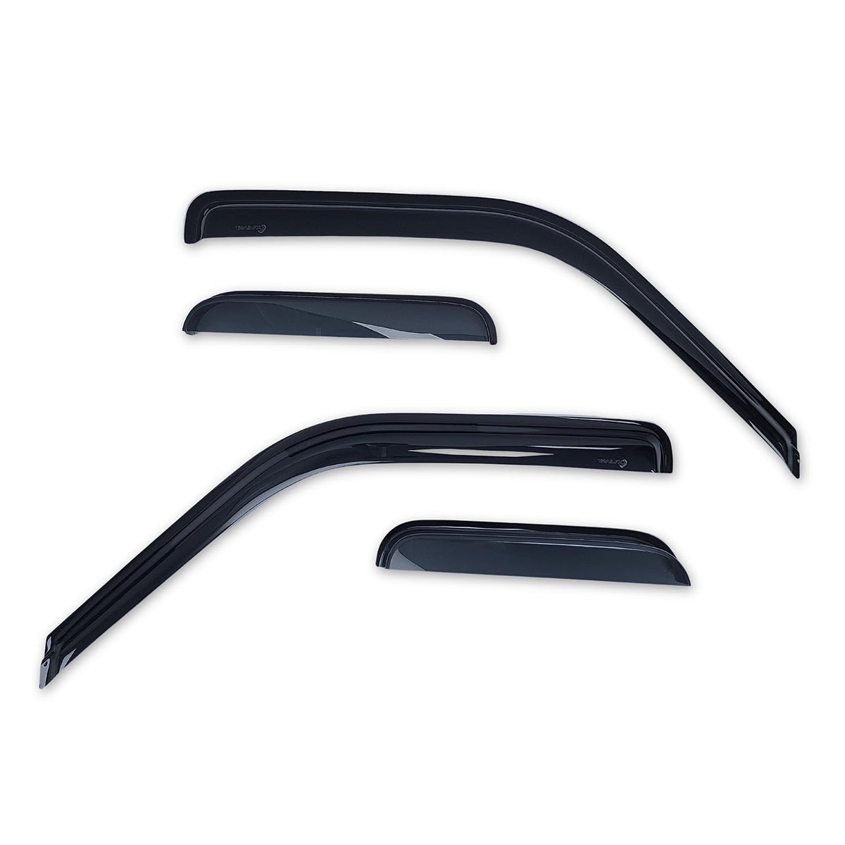 TRAILFX 4231H TrailFX Rainguards Fits 1988-1999 Chevrolet C1500 Extended Cab Smoked Window Vents Low Profile Tape-On Acrylic Window Covers Outside Channel Mount Set of 4 TrailFX 4231H 4 Piece Set