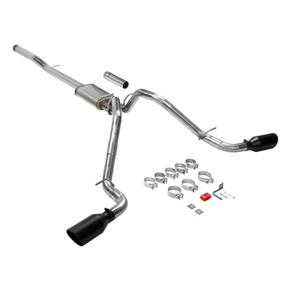 FLOWMASTER 717869 Flowmaster 717869 FlowFX Cat-Back Exhaust 2.5 Inch 409 Stainless Steel 4.5 Inch Black 304 Stainless Tips Compatible with 2014-2019 Classic Body Chevy Silverado GMC Sierra 1500 Crew Cab Double Cab 5.3L