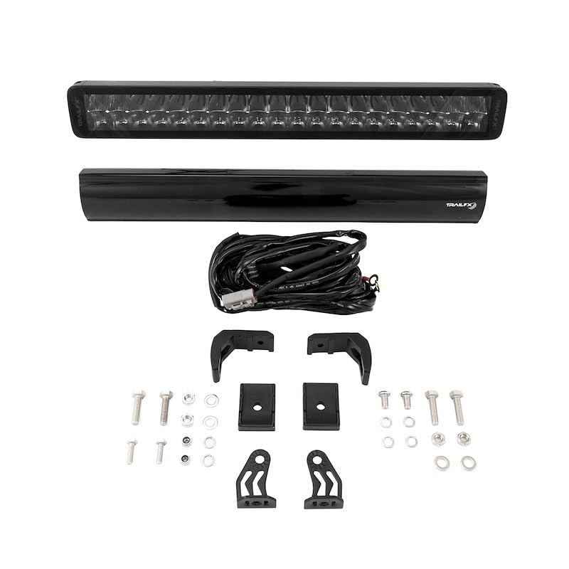 TRAILFX 20DRBKCM TrailFX 20DRBKCM Light Bar 20 Inch Dual Row LED 200W Combo Spot and Flood Light 16800 Raw Lumens Black Aluminum Housing IP67 with Brackets and Installation Hardware