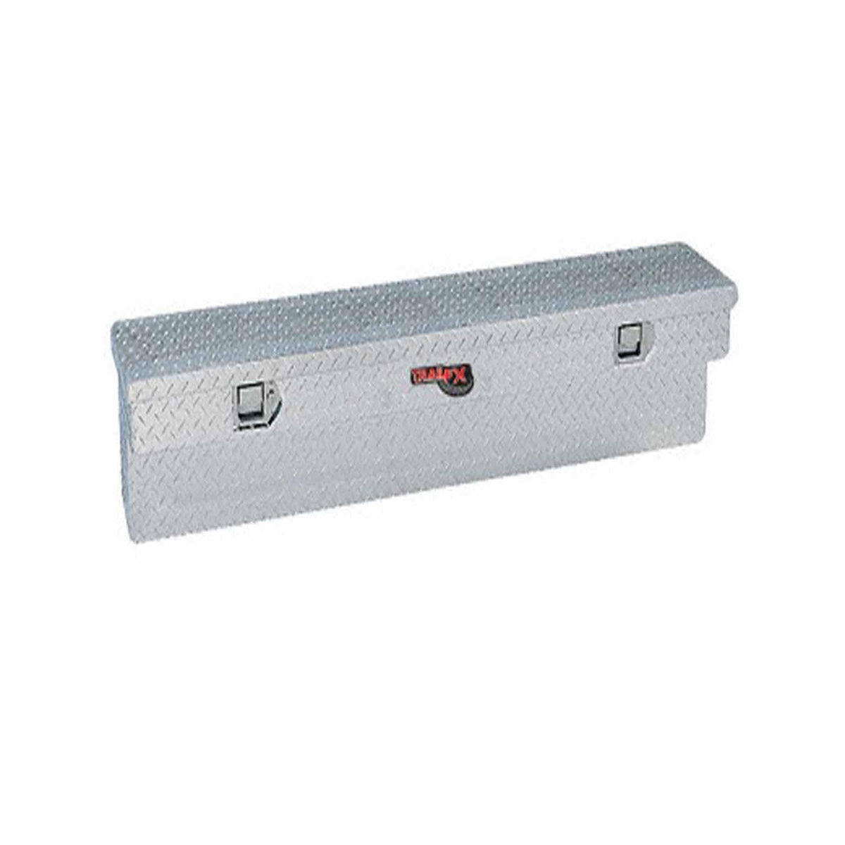 TRAILFX 160481 TrailFX Side Mount Tool Box Single Lid with Struts Polished 16-Gauge Diamond Tread Aluminum 3 Cubic Foot 48" Length x 11-1/4" Width x 11" Height Bright Finish TrailFX 160481