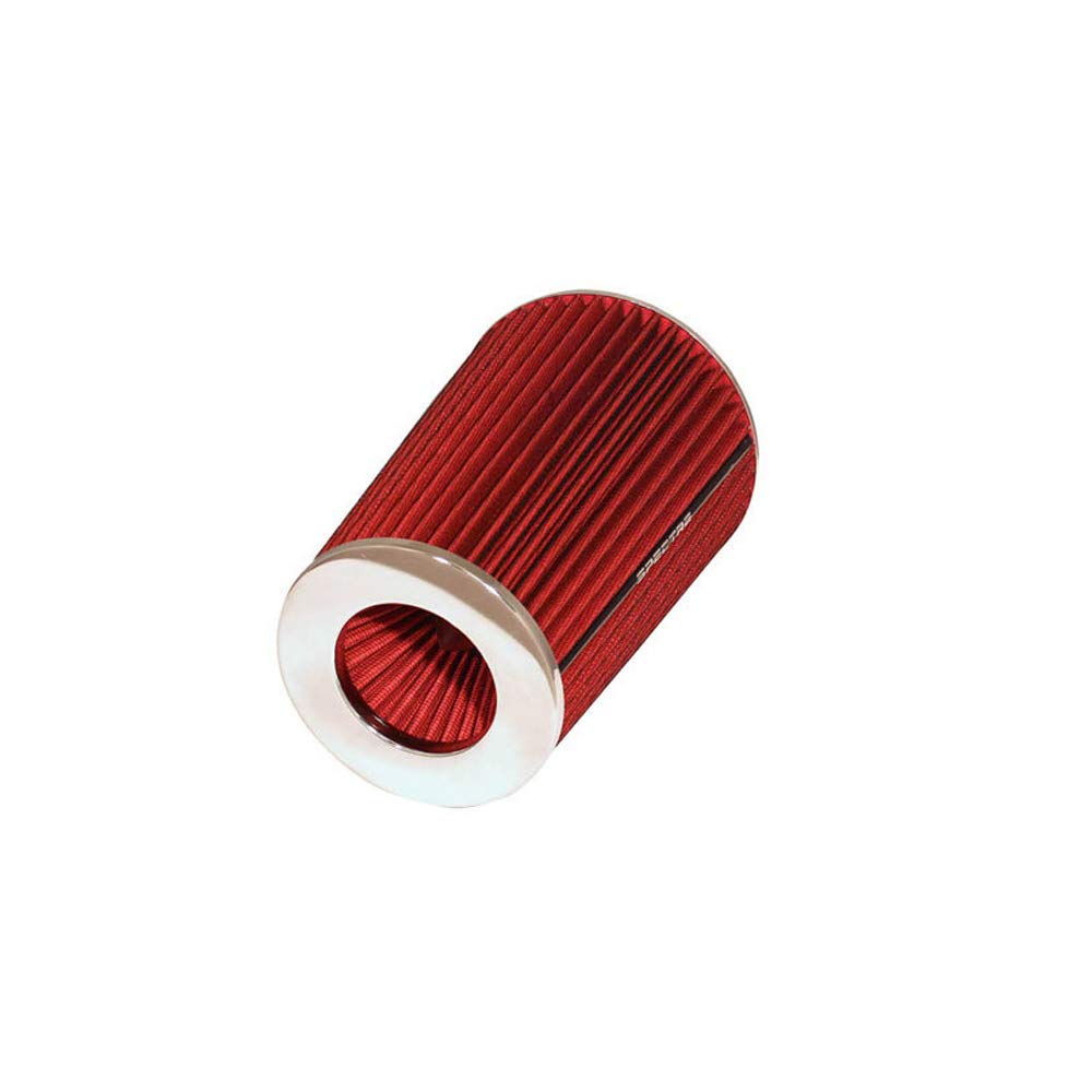 SPECTRE 9732 Spectre Performance SPE-9732 Universal Clamp-On Air Filter: Round Tapered; 3 in/3.5 in/4 in (102 mm/89 mm/76 mm) Flange ID; 8.75 in (222 mm) Height; 6 in (152 mm) Base; 4.75 in (121 mm) Top,Red