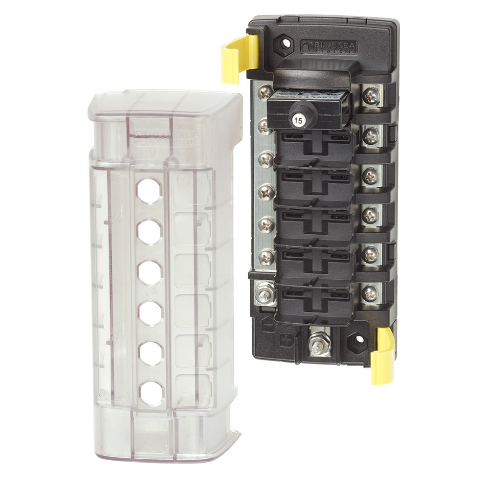 Blue Sea Systems 5052 Blue Sea 5052 ST CLB Circuit Breaker Block - 6 Position w/Negative Bus