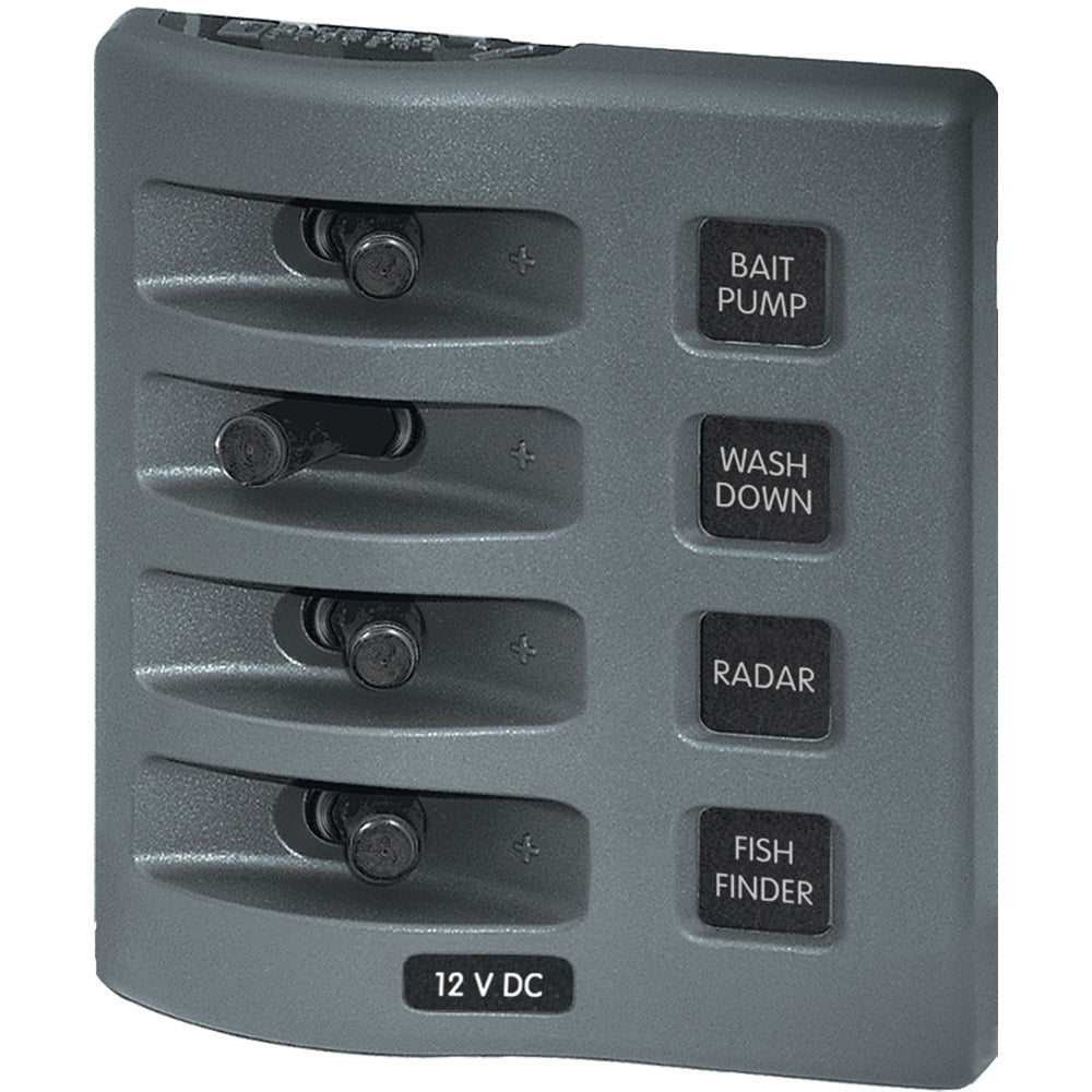 Blue Sea Systems 4305 Blue Sea 4305 WeatherDeck&reg; 12V DC Waterproof Switch Panel - 4 Posistion