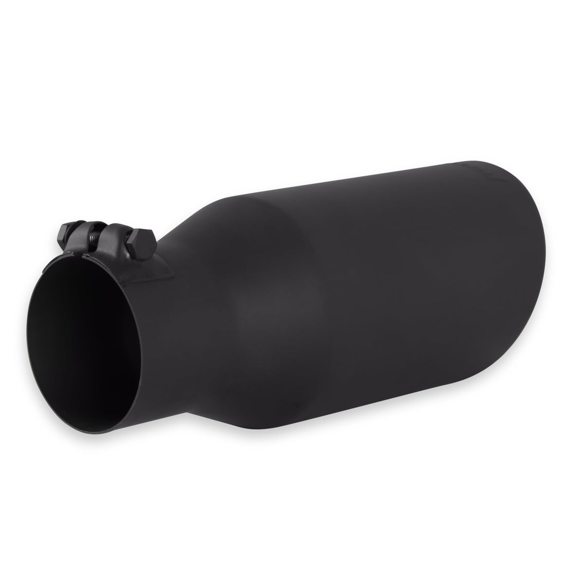 FLOWMASTER 15406B Flowmaster 15406B Exhaust Tip 4.5 Inch Angle Cut Black Ceramic Coated 304 Stainless Steel Fits 3 Inch Tubing 11 Inch Long - Clamp On - Sold Individually