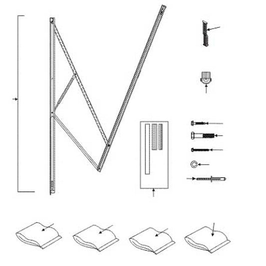 DOMETIC 8952001.400UL Dometic 8952001.400UL Hardware & Accessories for 9100 Power Awning w/LED - Basement Model, Black