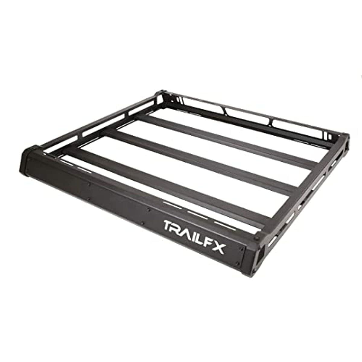 TRAILFX JRB001T Heavy-Duty Aluminum Roof Basket Cargo Carrier for Wrangler JL & Gladiator Direct Fit No Drill Application