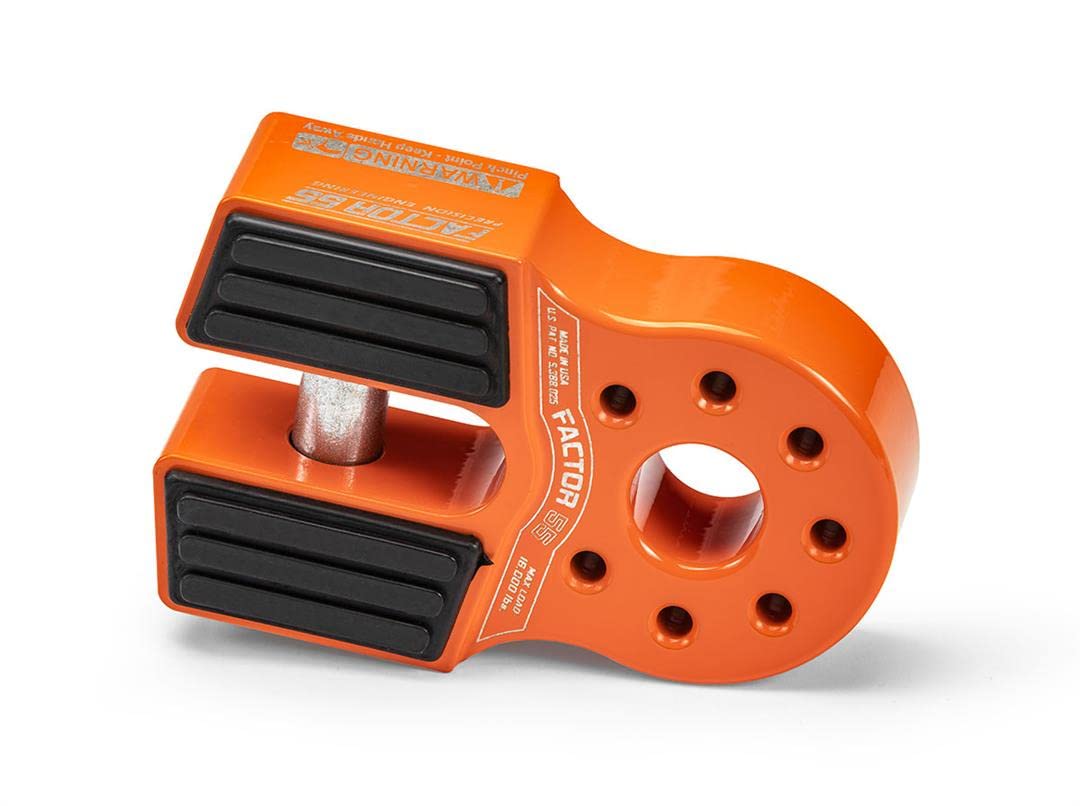 FACTOR 55 00050-07 Factor 55 00050-07 Flatlink Original Folding Winch Shackle Bracket Max Load Rating 16,000 lb Ultimate Failure Greater Than 40,000 lb Ideal for 4x4 Off Road Adventures – Orange