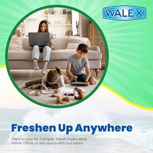 WALEX ASSURE32PS Walex Assure RV Odor Eliminator Air Freshener Spray - Neutralizes Airborne Odors & Freshens Fabrics, Instant Odor Elimination with Natural Essential Oils, Pet Safe, Long Lasting; Pure Sunshine, 32 oz