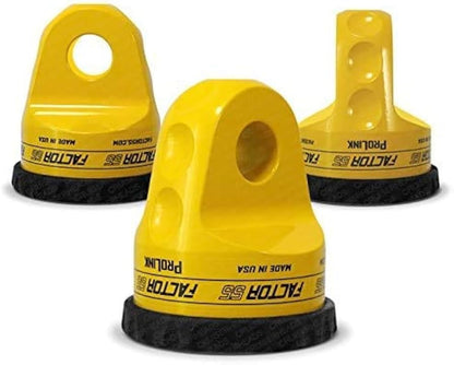 FACTOR 55 00015-03 Factor55 00015-03 Prolink Original shackle mount replaces winch hook with stronger shackle D ring mount Max load rt.16,000 lb compatible with steel or synthetic ropes for off road adventures - Yellow