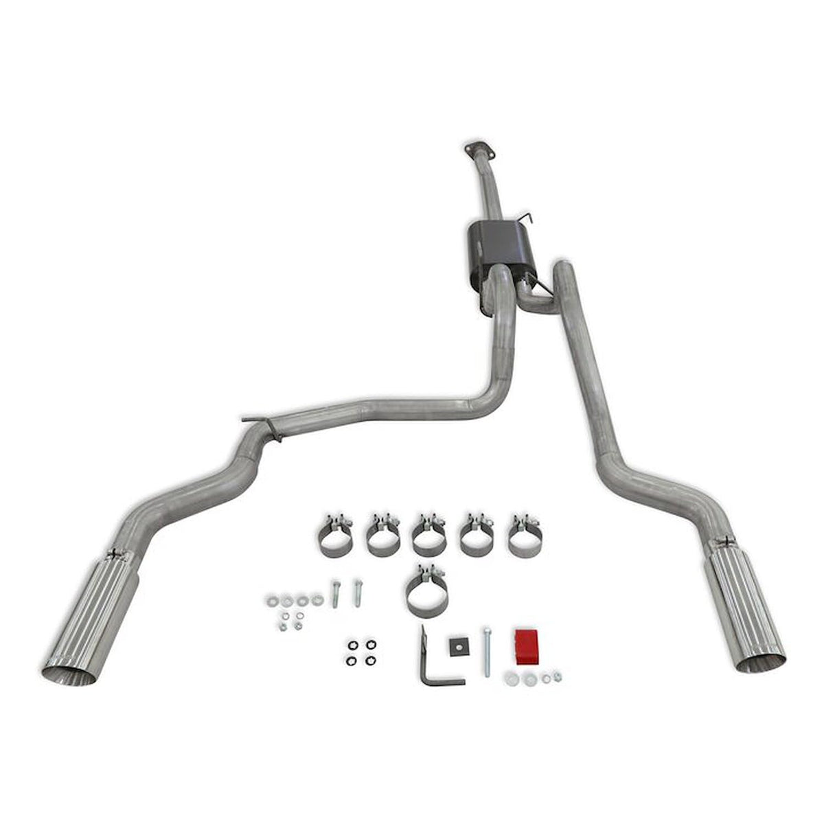 FLOWMASTER 818147 Flowmaster 818147 Force II Cat-Back Exhaust System Stainless Dual Exit Polished Tips